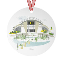 Load image into Gallery viewer, Autzen Stadium, UofO Metal Ornament | | personalized option available