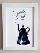 Load image into Gallery viewer, SImmer Down -Black and white watercolor print