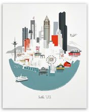 Load image into Gallery viewer, Seattle, WA City Print {New Version}