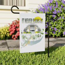 Load image into Gallery viewer, It Never Rains -Autzen Stadium Yard Flag
