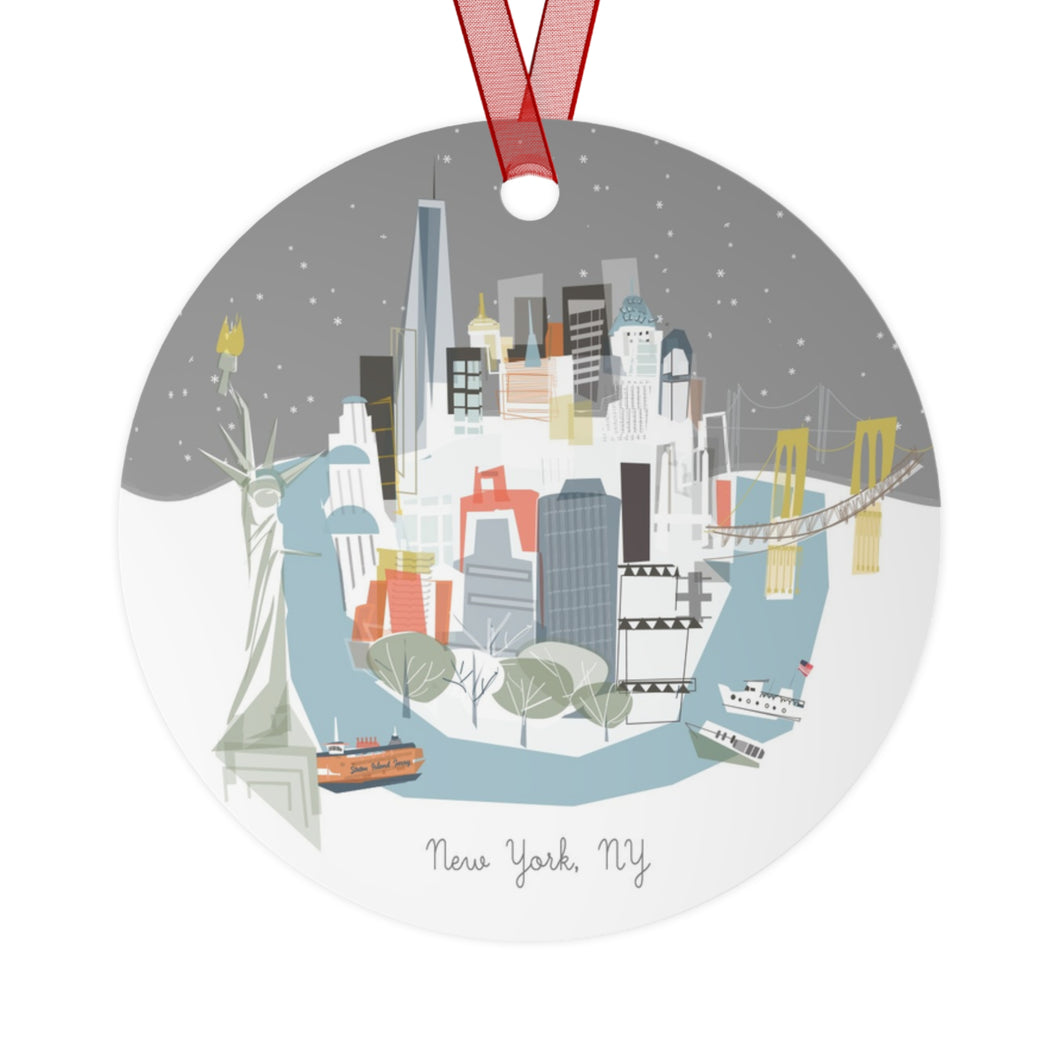 New York, NY  City Metal Ornament | | personalized option available