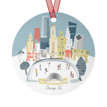 Load image into Gallery viewer, Chicago, IL  City Metal Ornament | | personalized option available
