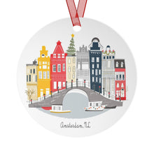 Load image into Gallery viewer, Amsterdam, NL  City Metal Ornament | | personalized option available
