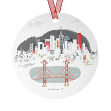Load image into Gallery viewer, San Francisco, CA City Metal Ornament | | personalized option available
