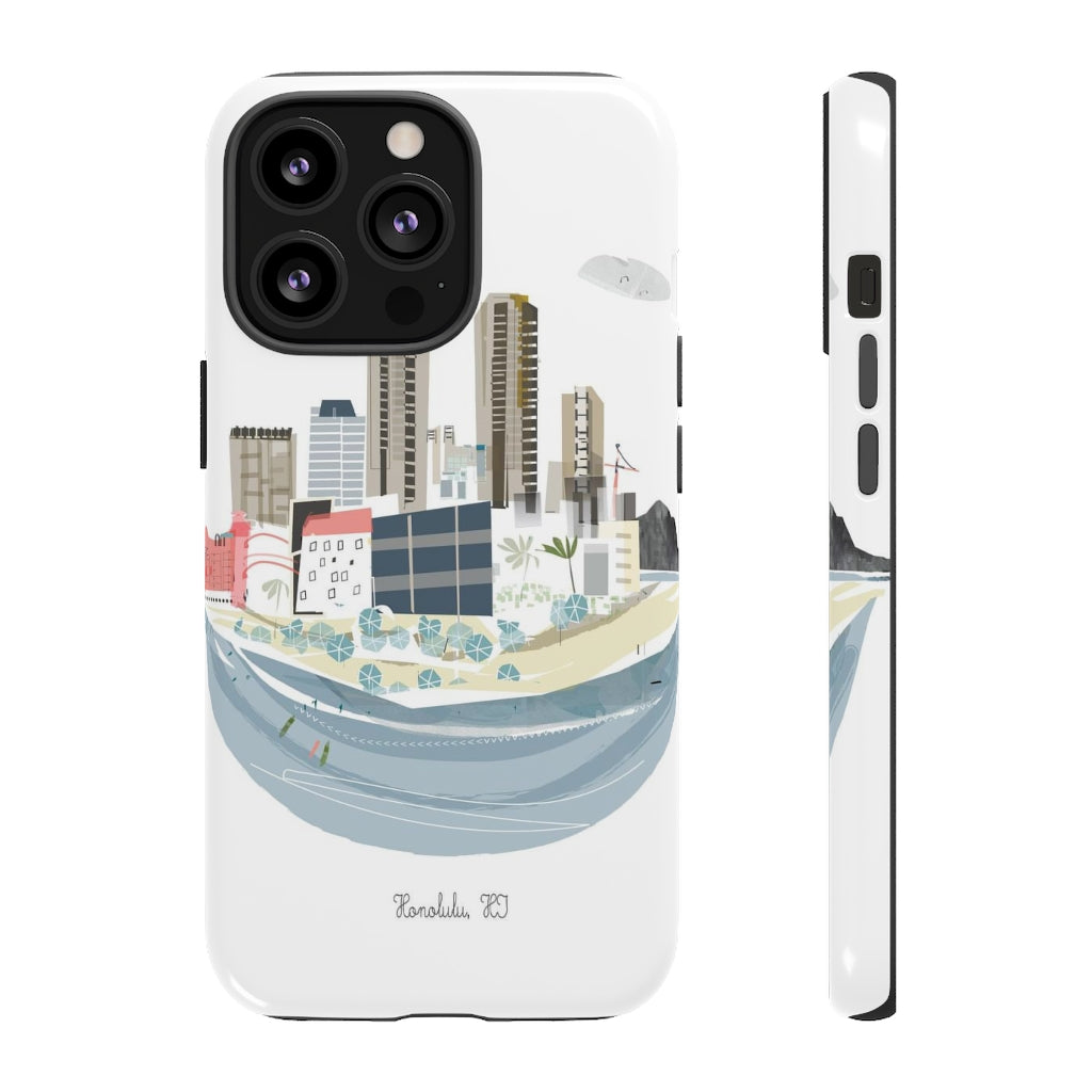 Honolulu, HI city Albie Designs Phone Case For iPhone 8 13 12 11 Samsung Galaxy Google Pixel & More