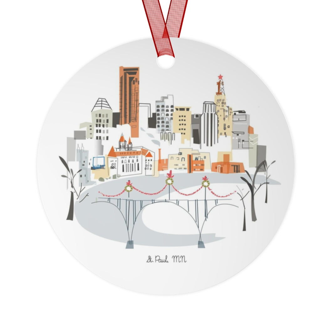 Saint Paul, MN City Metal Ornament | | personalized option available