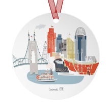 Load image into Gallery viewer, Cincinnati, OH City Metal Ornament | | personalized option available
